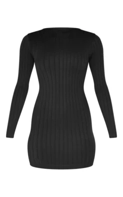 Black Structured Contour Rib Long Sleeve Bodycon Dress 9 Black Structured Contour Rib Long Sleeve Bodycon Dress -Moden Vibe Sales Store ba7f53f54824f329f8aa6e24b376e9e5de5aafab cnb3603 5
