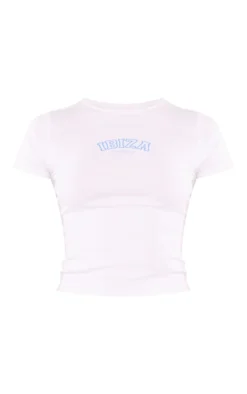 White Ibiza Print Fitted Long T Shirt -Moden Vibe Sales Store c5fb35fba292b81a8f4080a4d90c0584d3184dd4 cne1966 5