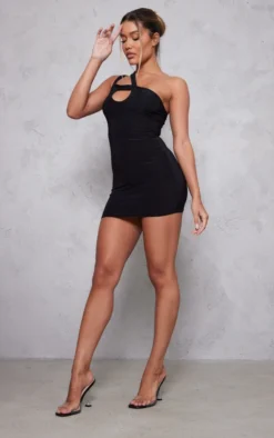 Black Slinky Cut Out Asymmetric Strap Bodycon Dress -Moden Vibe Sales Store d42255dc0b0cb6a11f3ea351b68b354aaefdb4d6 cnd2270 3