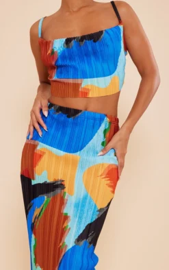 Blue Abstract Print Plisse Maxi Skirt 8 Blue Abstract Print Plisse Maxi Skirt -Moden Vibe Sales Store d84b5d4b0826bb57452c98131bfbc437e04c152e cne0260 4