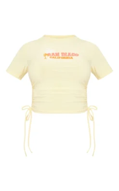 Lemon San Diego Ruched Side T Shirt -Moden Vibe Sales Store e00f557053340a987a55f51116e0ffadc07ebf4c cne9054 5