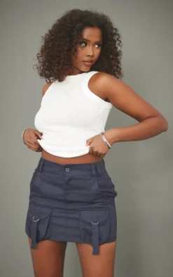 Navy Cargo Pocket Detail Micro Mini Skirt -Moden Vibe Sales Store e5a0f55bbd40a3af6af0c12d1755439a0df33d6f cnc8600 4