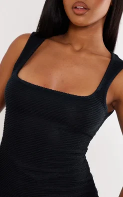 Black Rib Waist Detail Sleeveless Bodycon Dress -Moden Vibe Sales Store e76947198e229577690ccf84b358f44bd795ce27 cnd1304 4