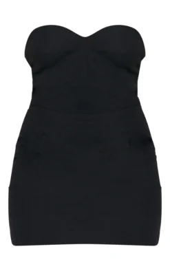 Black Linen Look Sweetheart Neckline Bodycon Dress -Moden Vibe Sales Store e8ba9de6684253fae417c0f82266a8eff024d5e9 cnd6432 5