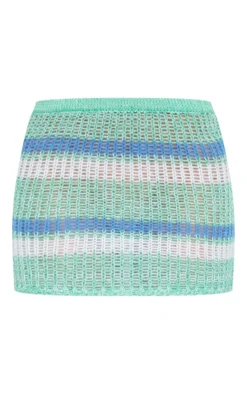 Green Open Knit Striped Micro Mini Skirt -Moden Vibe Sales Store e8d9f316eca1a48ae59622fd6ed9b98127264dca cnc8742 6