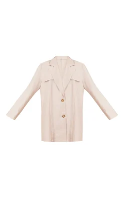 Stone Linen Look Tortoise Shell Button Oversized Blazer Dress -Moden Vibe Sales Store ef15948cbe43eb24507808eb51762200b296a4df cmw6635 5