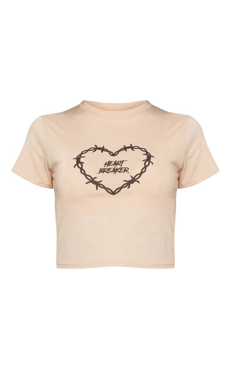Stone Heart Breaker Print Fitted T Shirt 5 Stone Heart Breaker Print Fitted T Shirt - Image 5