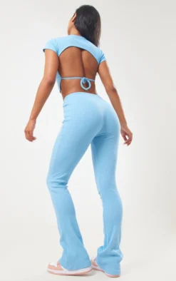 Pale Blue Rib Open Tie Back Fitted T-shirt 7 Pale Blue Rib Open Tie Back Fitted T-shirt -Moden Vibe Sales Store faa9a1bb37ba3ec9c093b6b975552209a9614bb0 cne4331 3