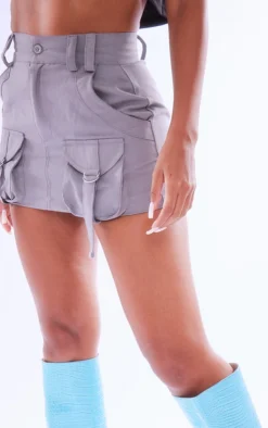 Charcoal Cargo Pocket Detail Micro Mini Skirt -Moden Vibe Sales Store fafa39b4e9d5290c63188f8ffe5173d161edb283 cmz9295 5