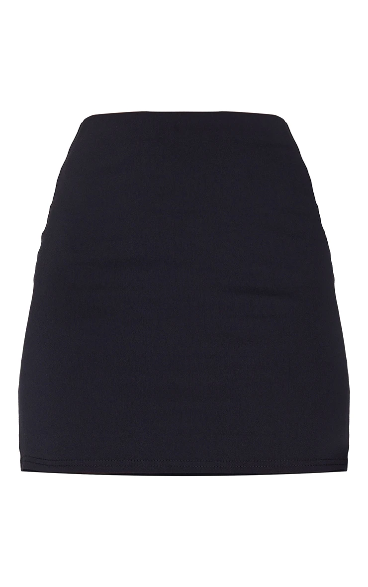 Black Stretch Woven Basic High Rise Micro Mini Skirt 6 Black Stretch Woven Basic High Rise Micro Mini Skirt - Image 6
